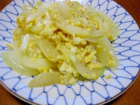 ものすごーく簡単！新玉ねぎの卵炒め